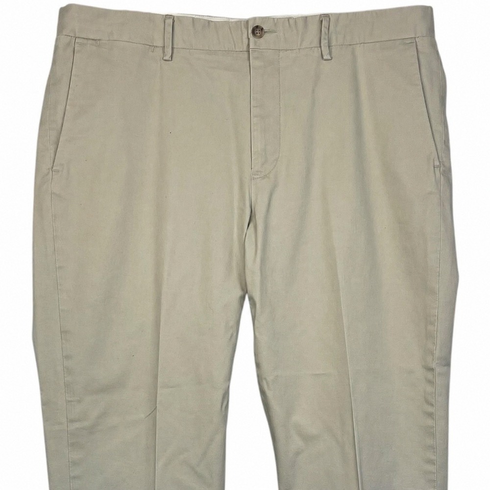 Polo Ralph Lauren Chinos Mens 35x30 Khaki Tan Stretch‎ Straight Flat Front Pants